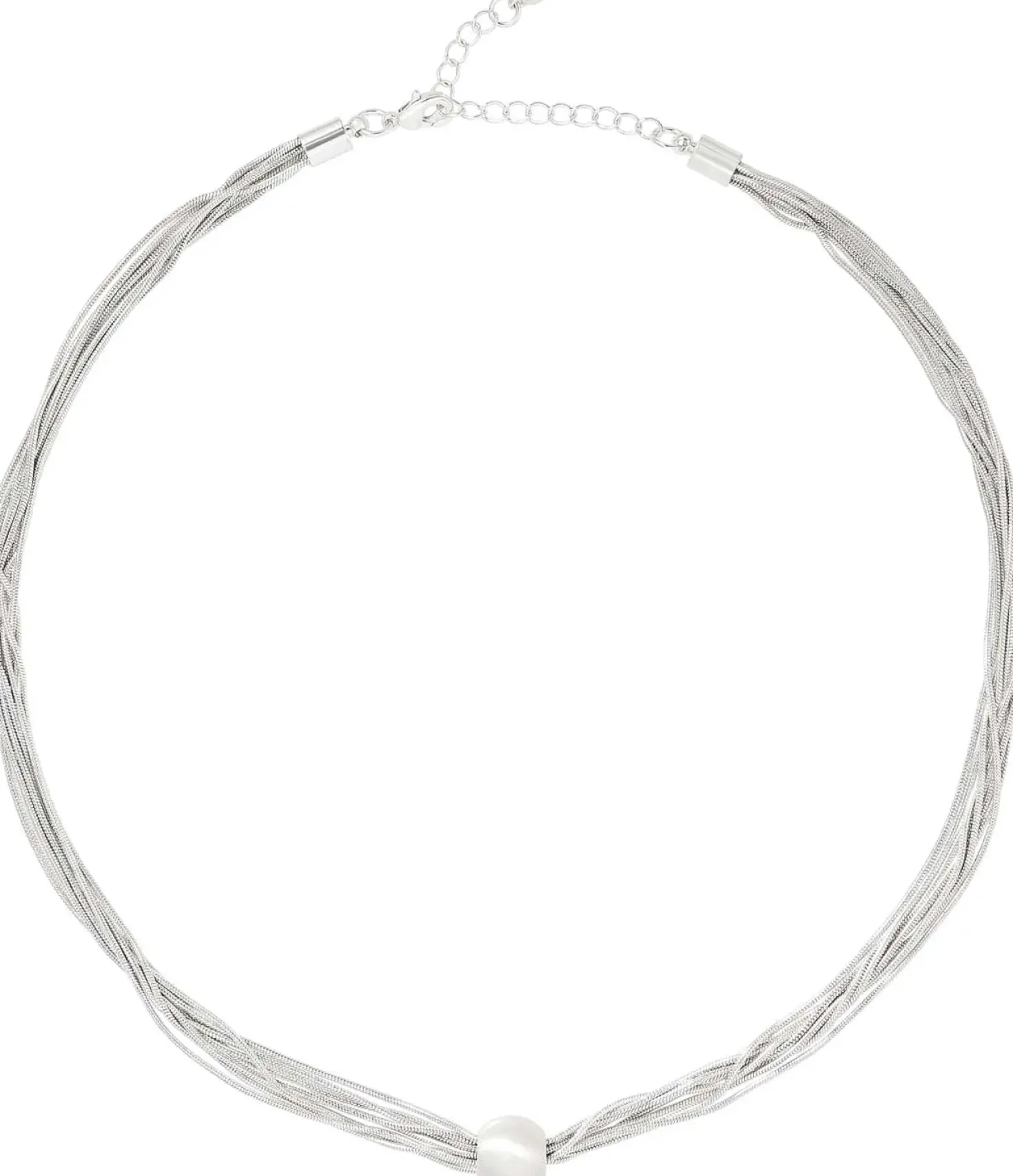 Collana stratificata - Soft Silver