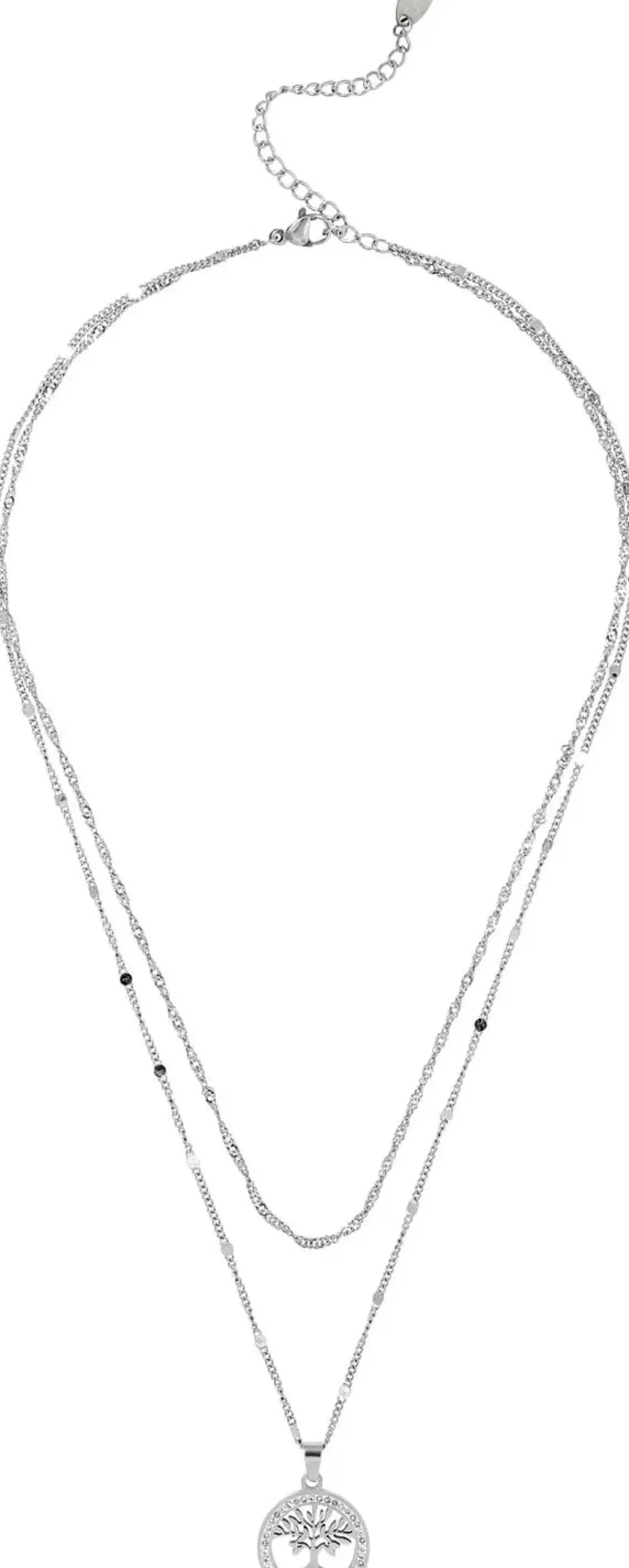 Collana stratificata - Steel Tree