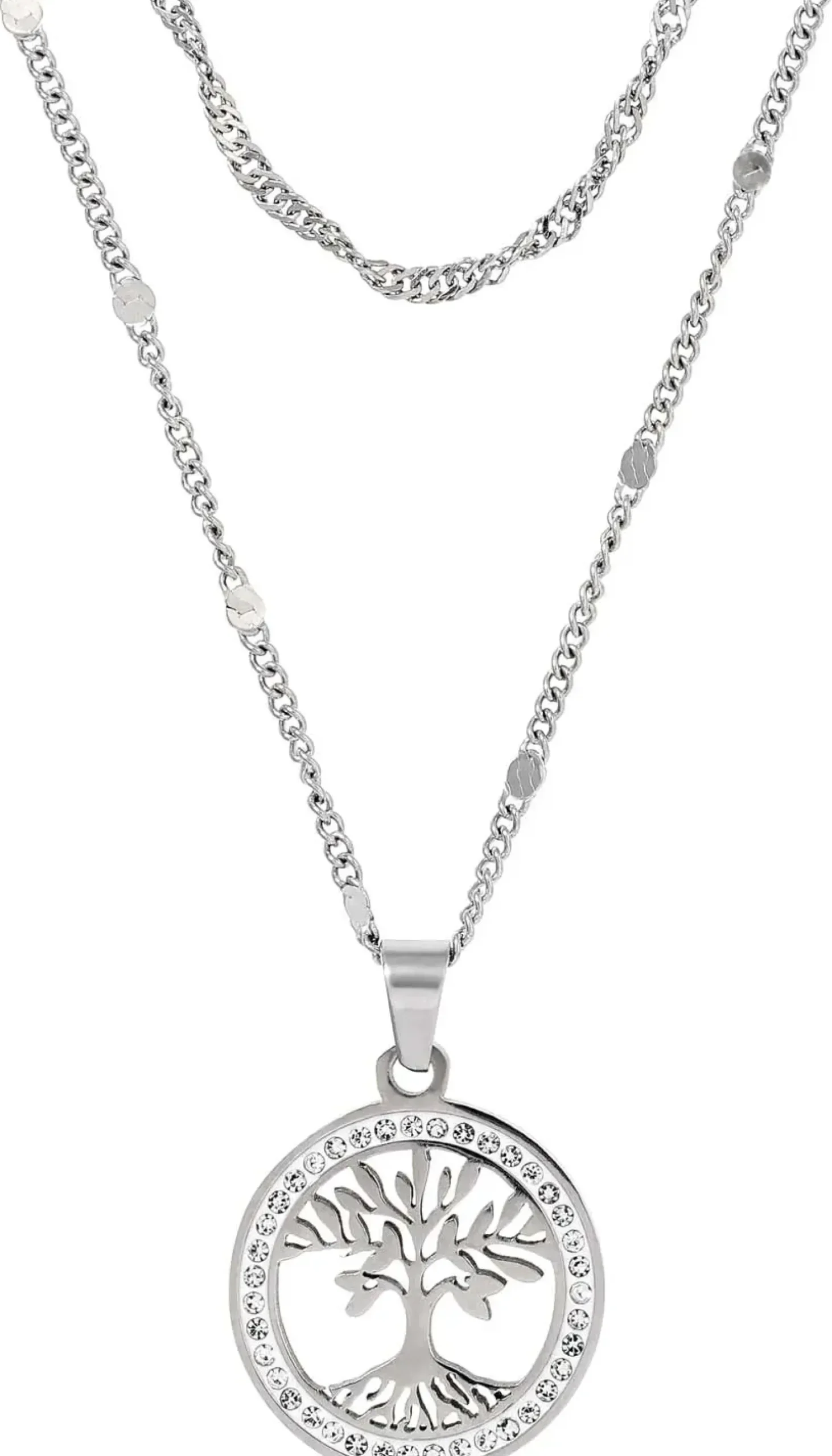 Collana stratificata - Steel Tree
