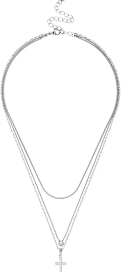 Collana stratificata - Steel Grace