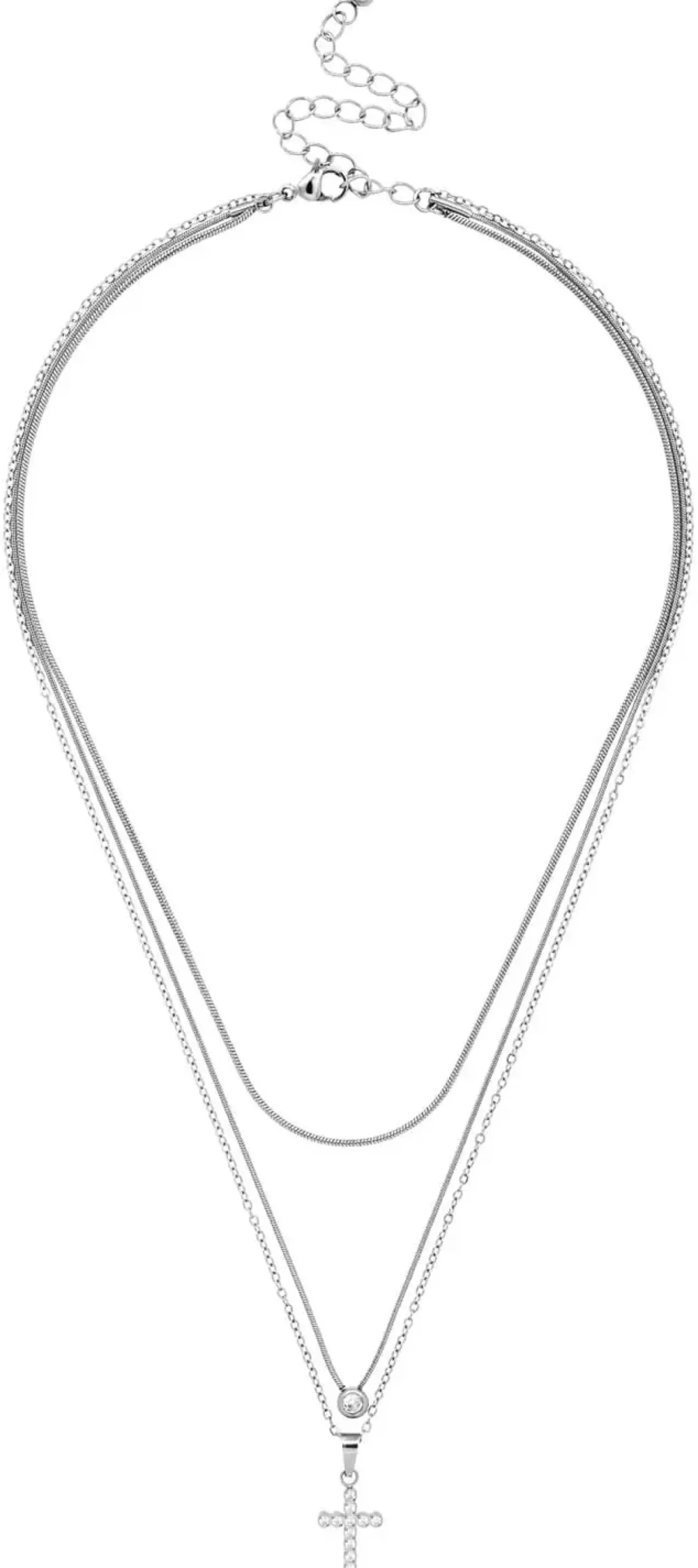 Collana stratificata - Steel Grace