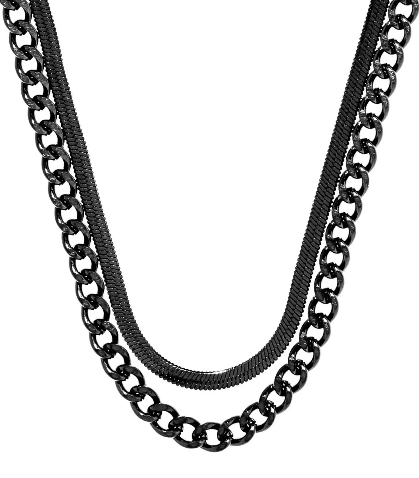 Collana stratificata da uomo - Perfect Black