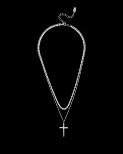 Collana stratificata da uomo - Classic Cross