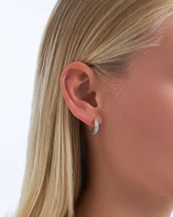 Creoli - Silver Glitter