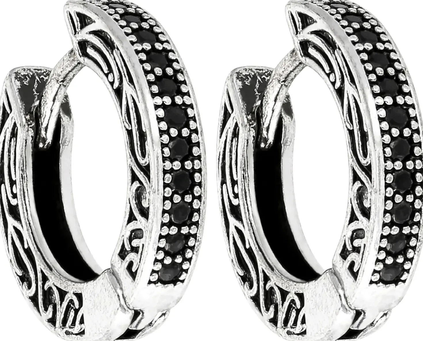 Creoli da uomo - Zirconia Ornament