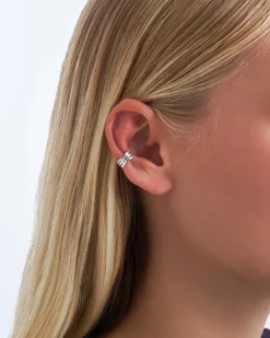 Earcuff - Silver Stripes