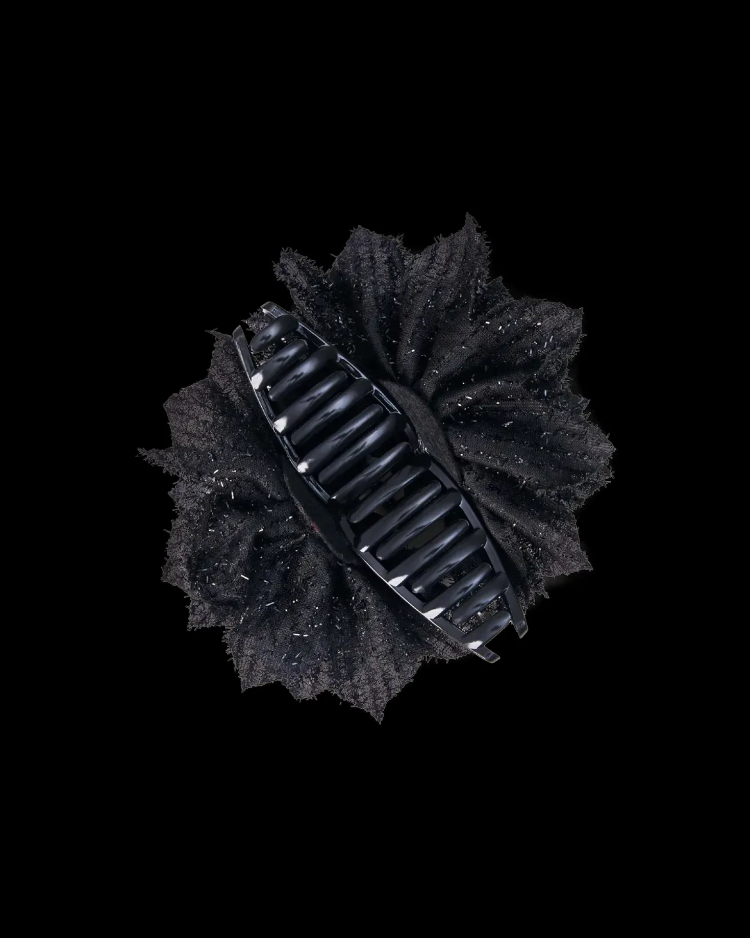 Fermaglio per capelli - Black Glitter
