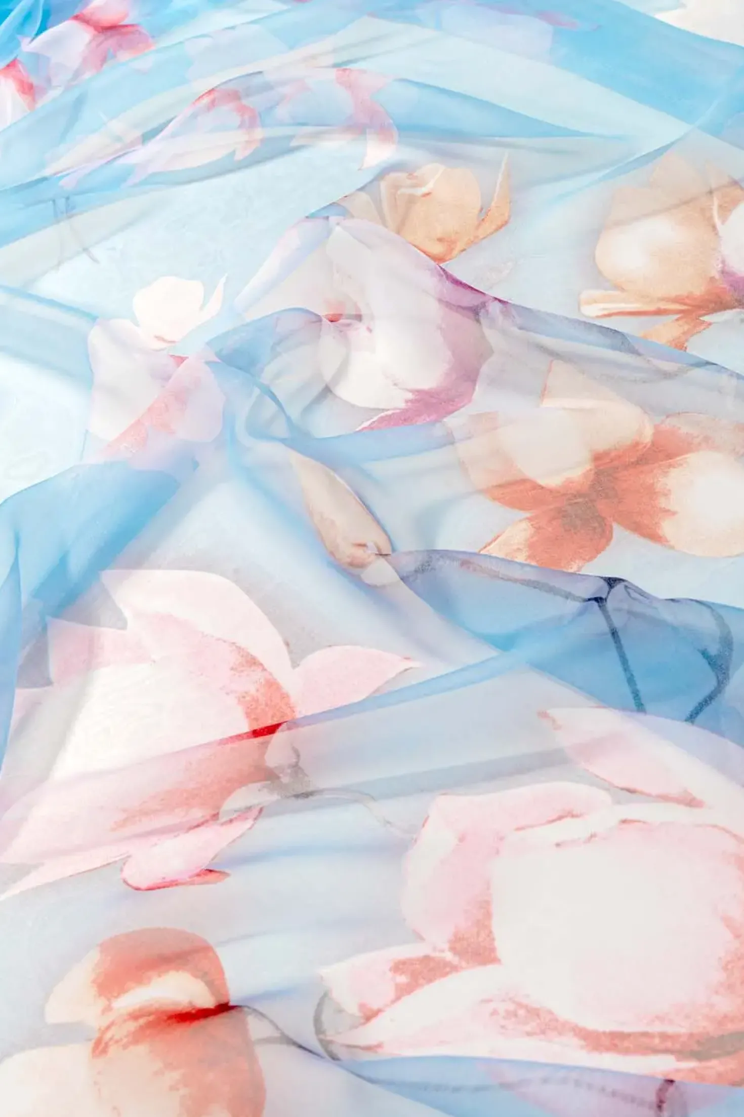 Foulard - Floral Blue
