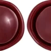 Orecchini a clip - Burgundy Circle