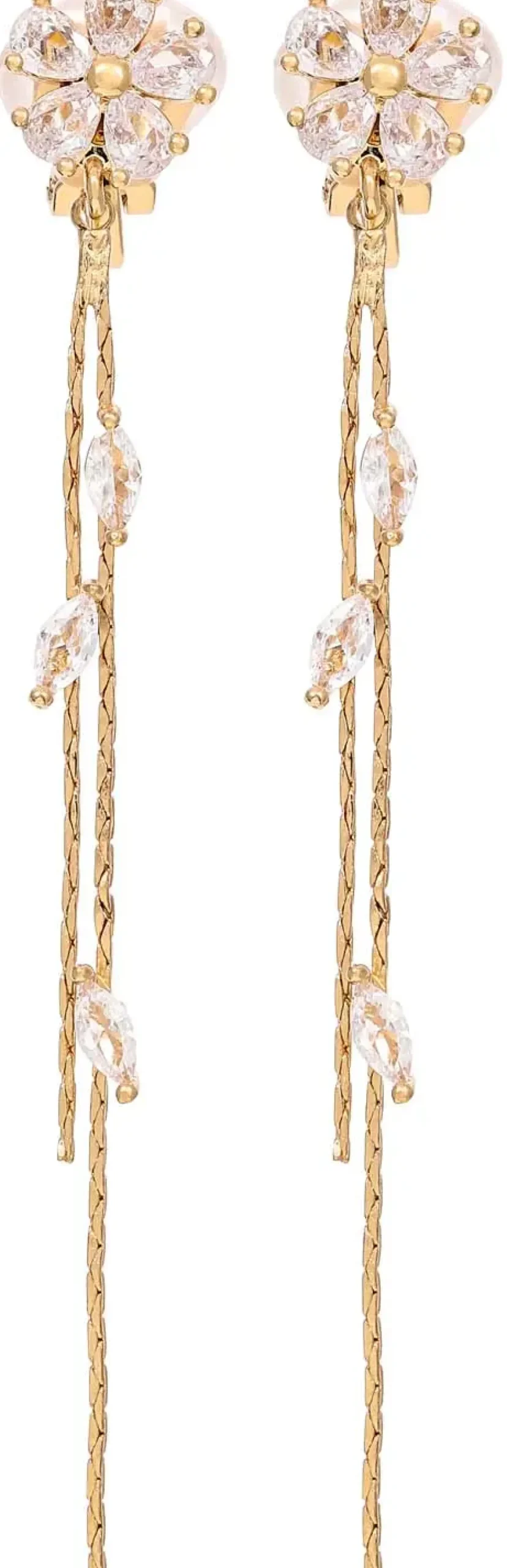 Orecchini a clip - Fiore gemello