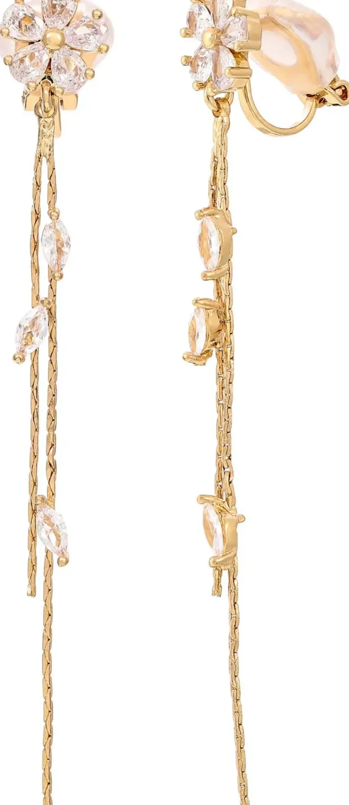 Orecchini a clip - Fiore gemello