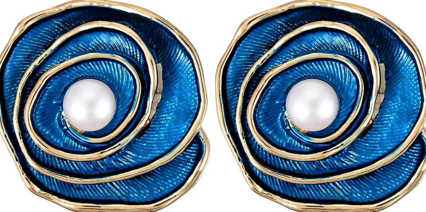 Orecchini a clip - Floral Spiral
