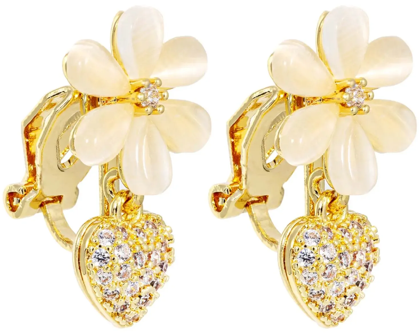 Orecchini a clip - Flower Charm