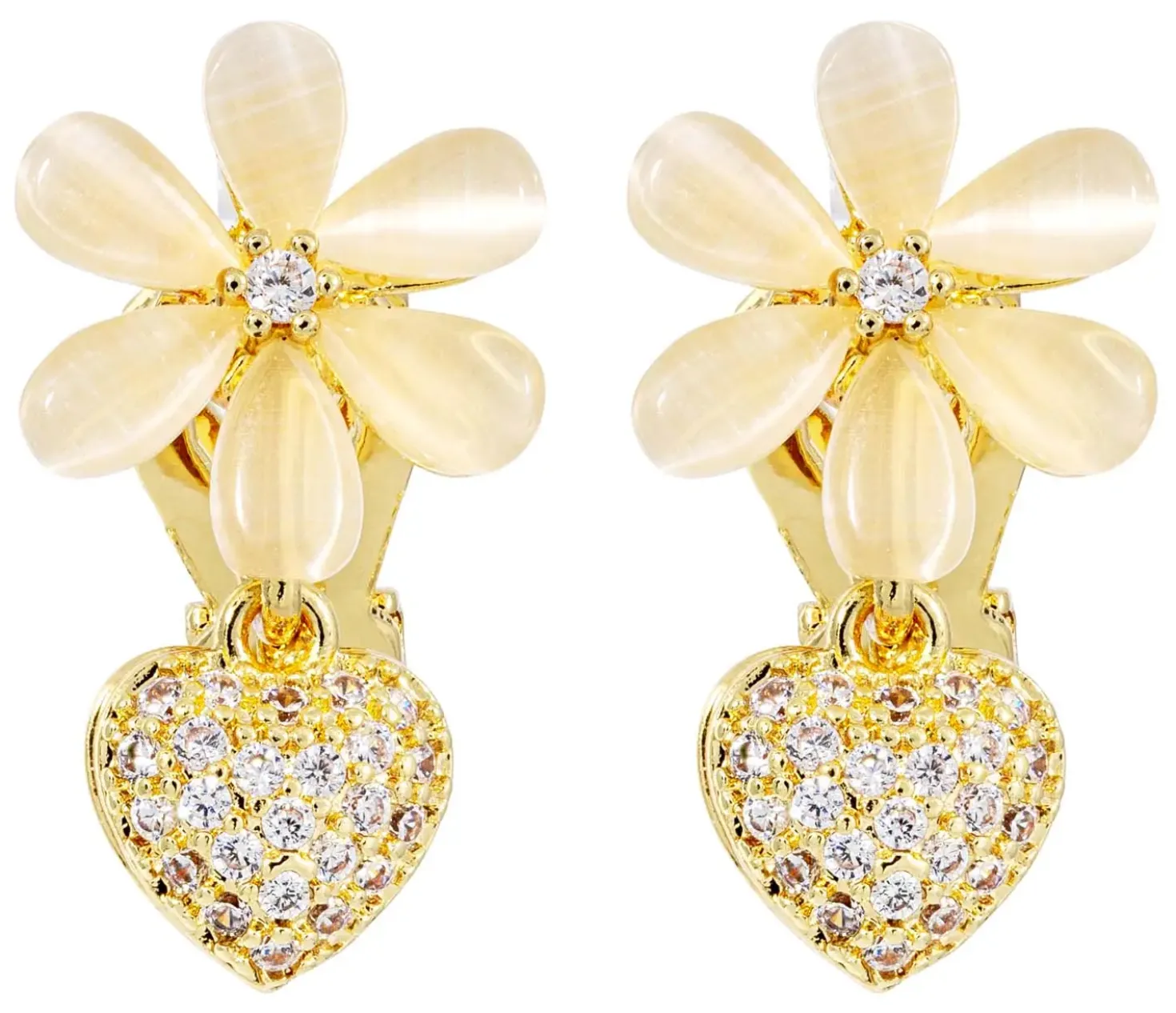 Orecchini a clip - Flower Charm