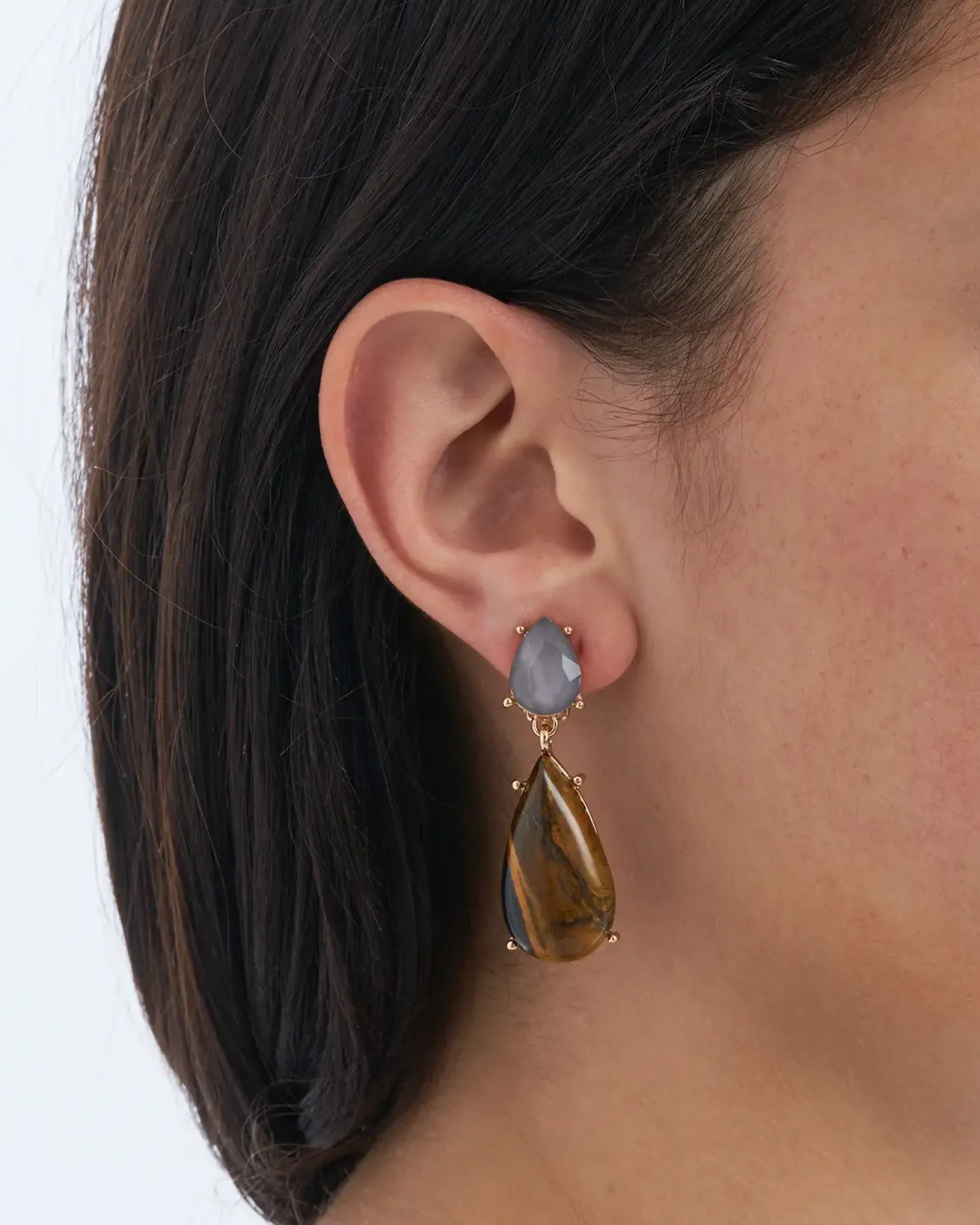 Orecchini a clip - Gem Teardrops