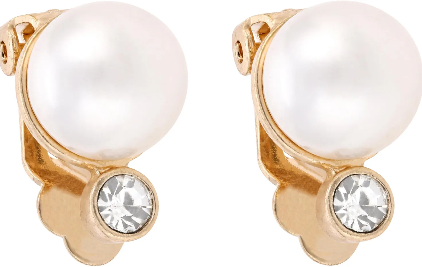 Orecchini a clip - Golden Pearl