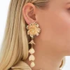 Orecchini a clip - Golden Flower