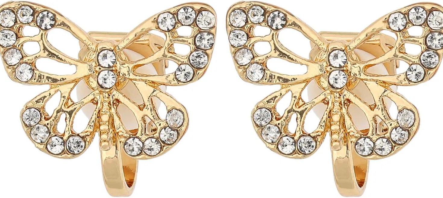 Orecchini a clip - Golden Butterfly