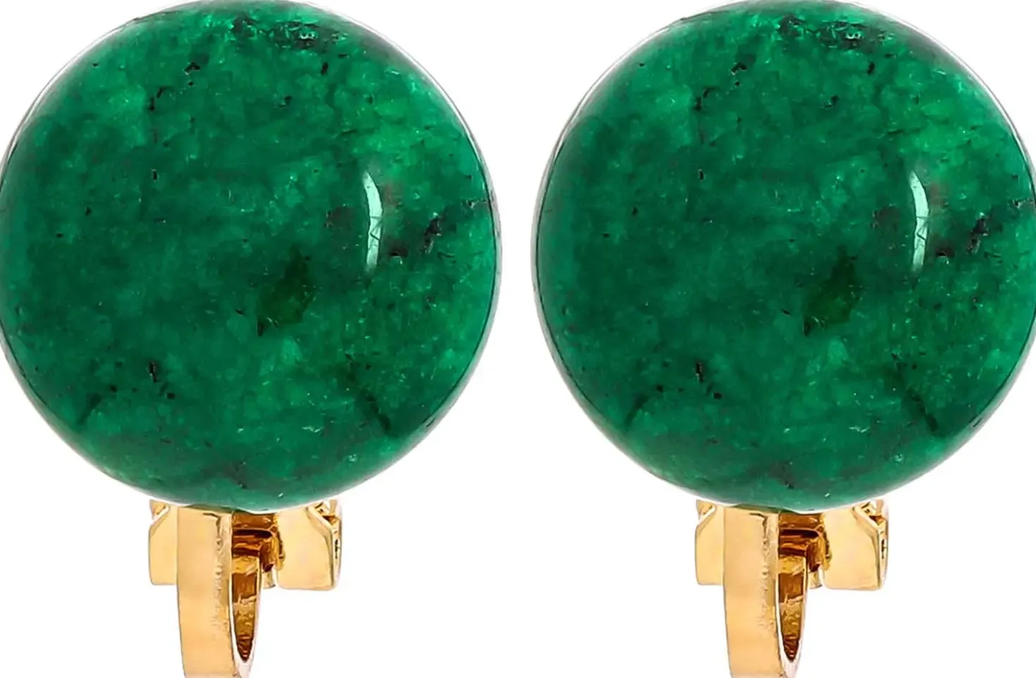 Orecchini a clip - Moss Agate