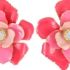 Orecchini a clip - Pink Flower