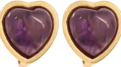 Orecchini a clip - Purple Heart