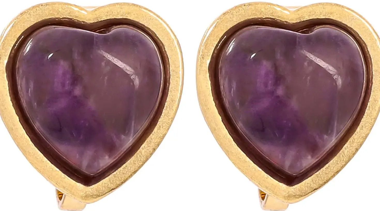 Orecchini a clip - Purple Heart