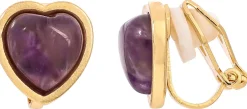 Orecchini a clip - Purple Heart