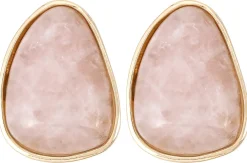 Orecchini a clip - Rose Quartz