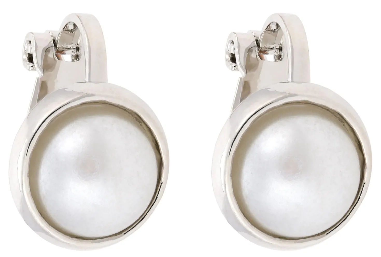 Orecchini a clip - Silver Pearl