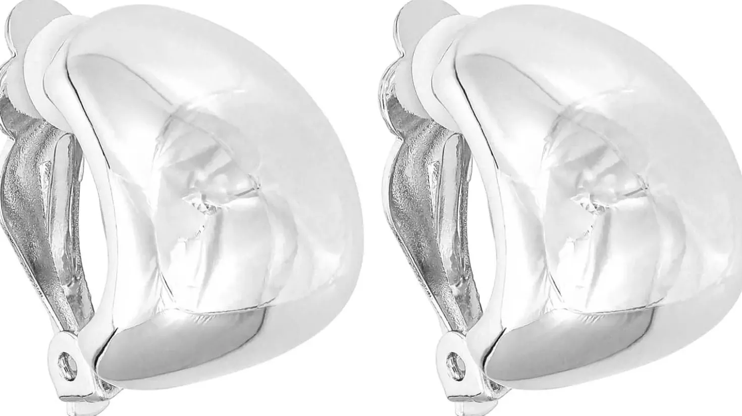 Orecchini a clip - Smooth Silver