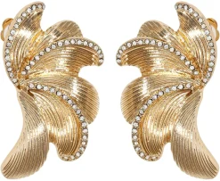 Orecchini a clip - Textured Swirl