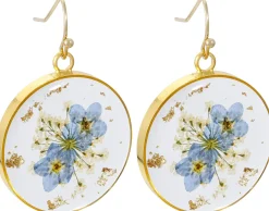 Orecchini a pendente - Flower Circle