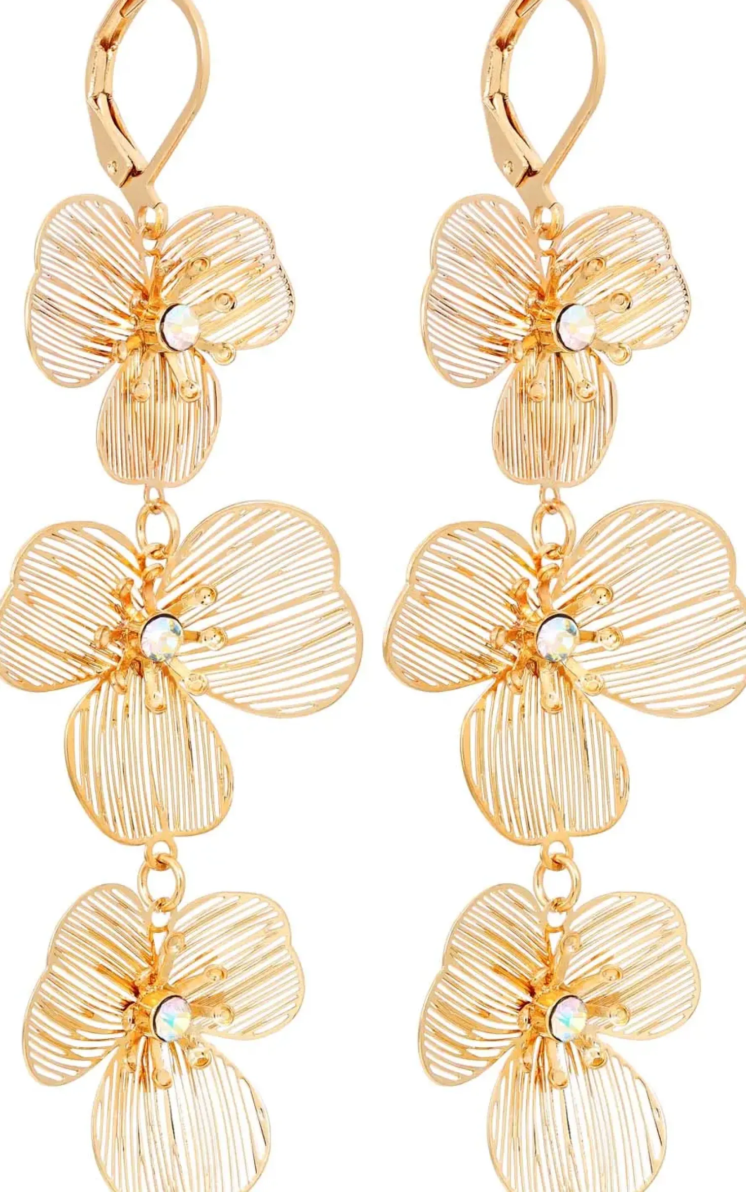 Orecchini a pendente - Golden Petals