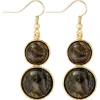 Orecchini a pendente - Grey Labradorite