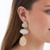 Orecchini a perno - Beige Forms
