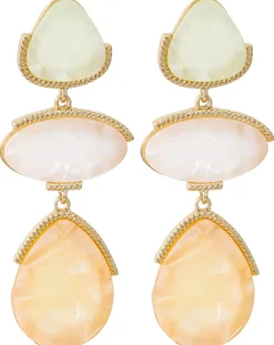 Orecchini a perno - Beige Forms