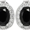 Orecchini a perno - Black Oval