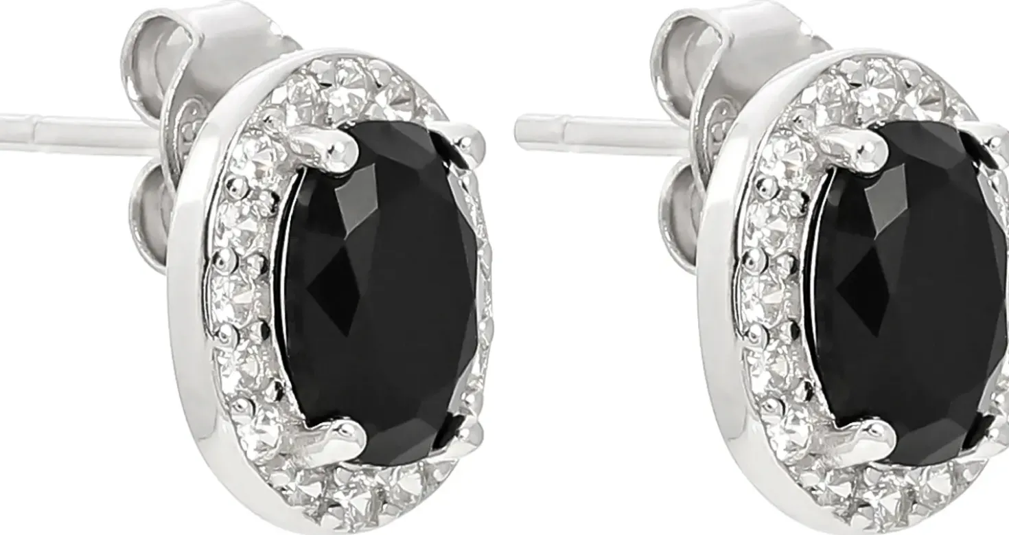 Orecchini a perno - Black Oval