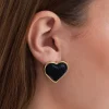 Orecchini a perno - Black Hearts