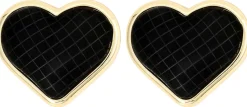 Orecchini a perno - Black Hearts