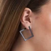 Orecchini a perno - Black Square