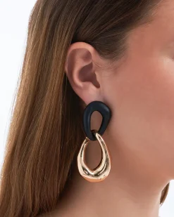 Orecchini a perno - Black Statement