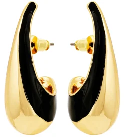 Orecchini a perno - Black Stripe