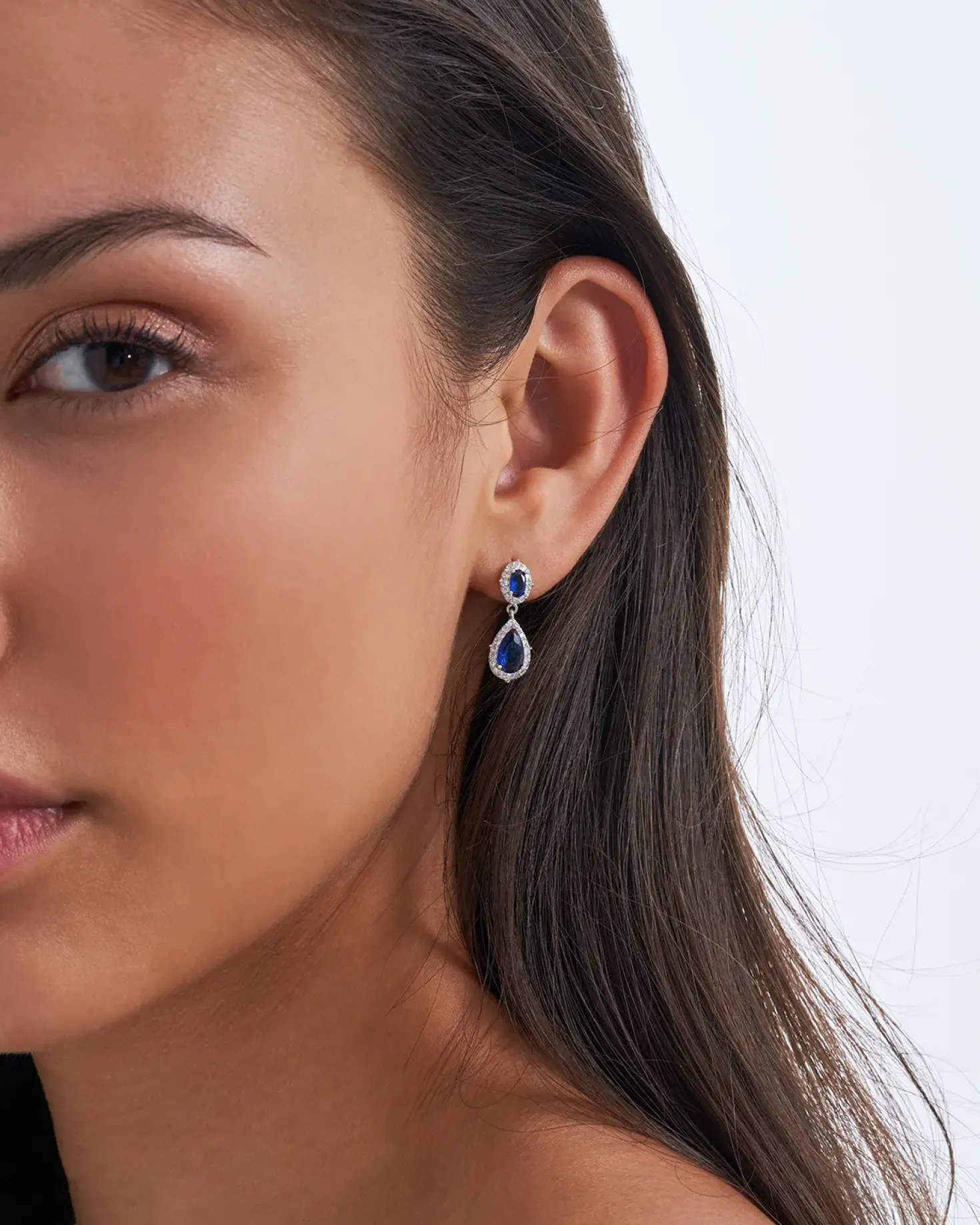 Orecchini a perno - Blue Brilliance