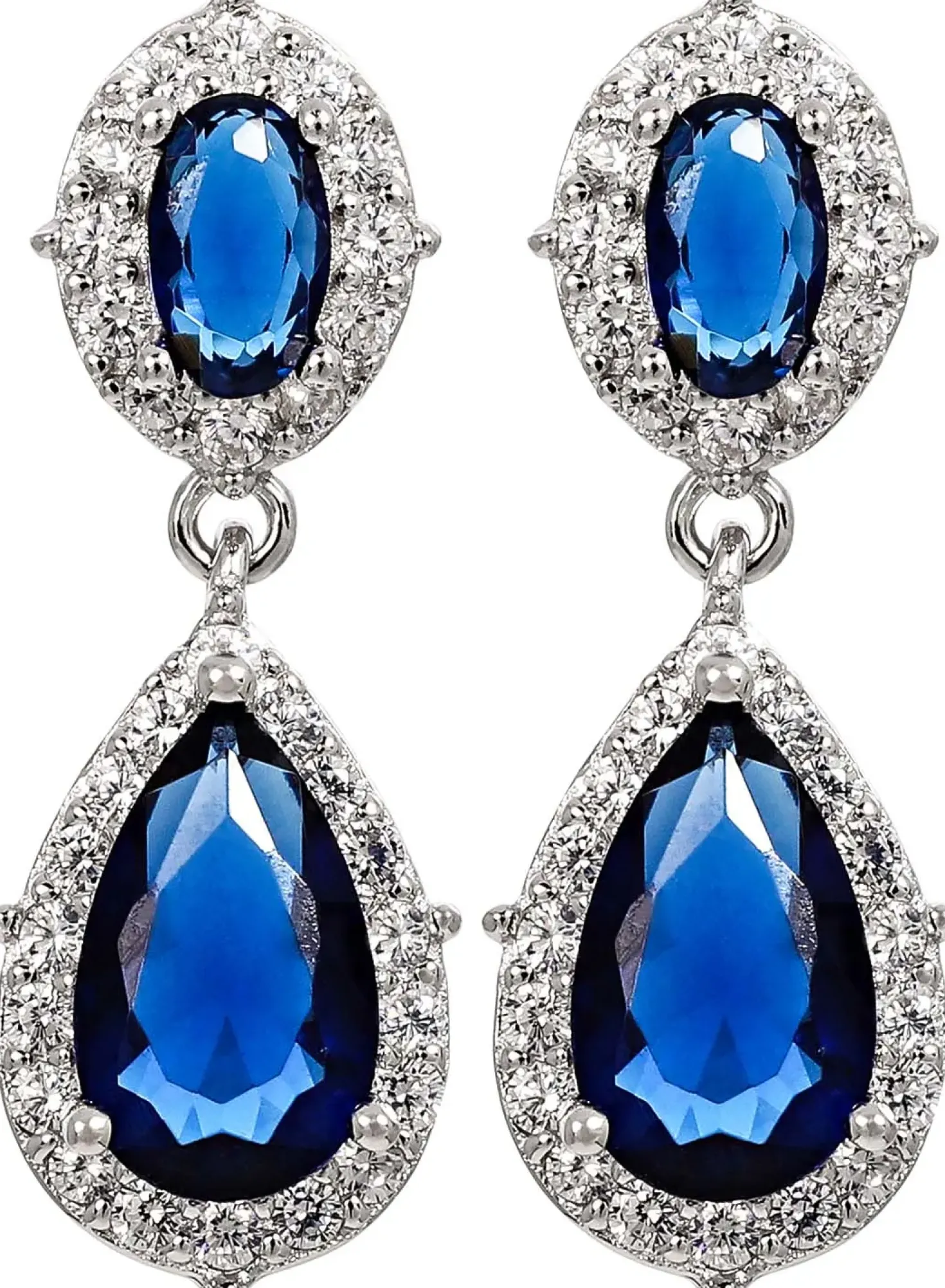Orecchini a perno - Blue Brilliance