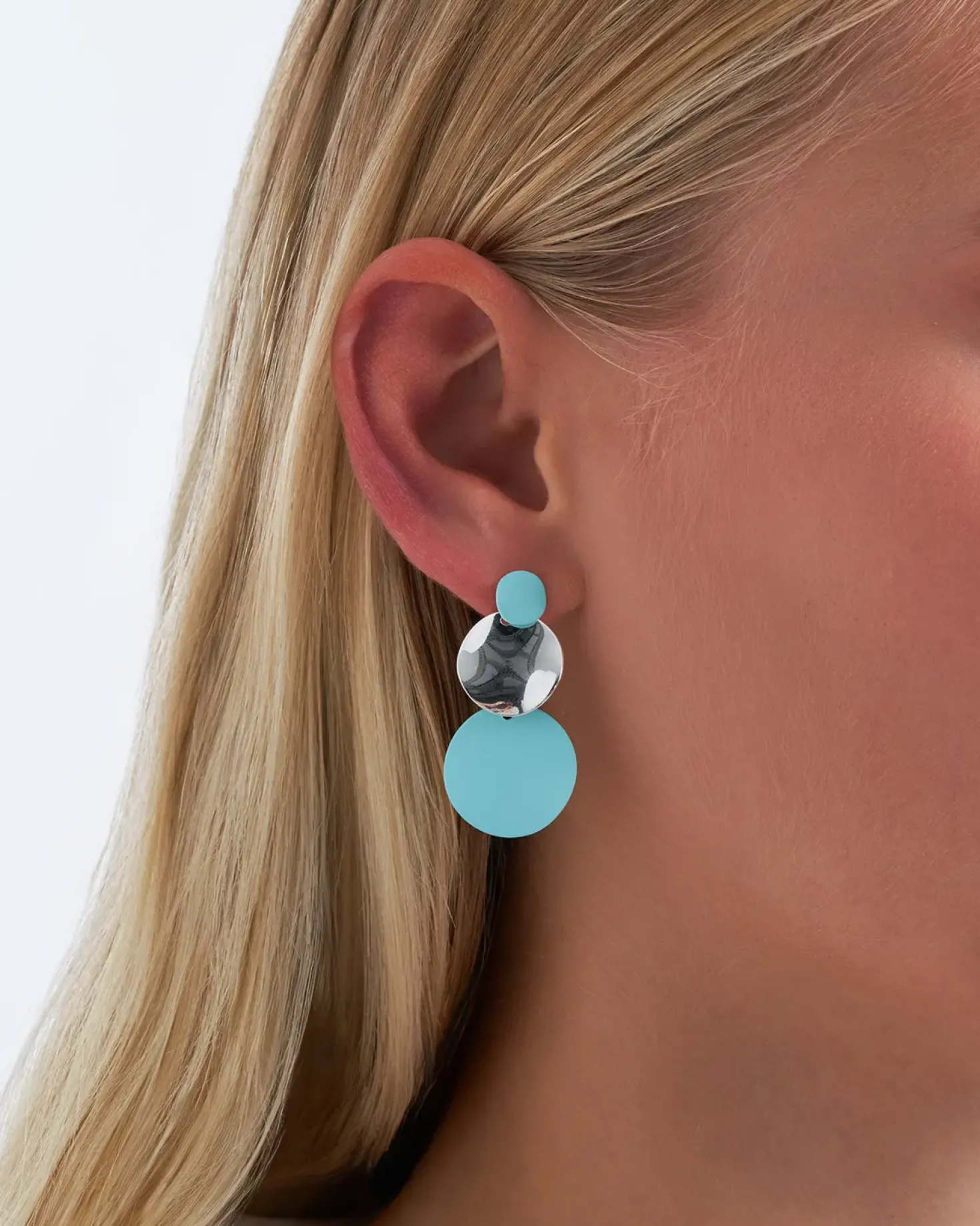 Orecchini a perno - Blue Circles