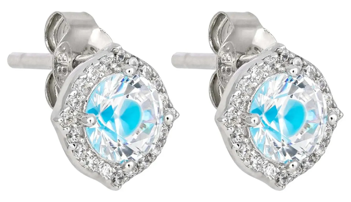 Orecchini a perno - Blue Halo