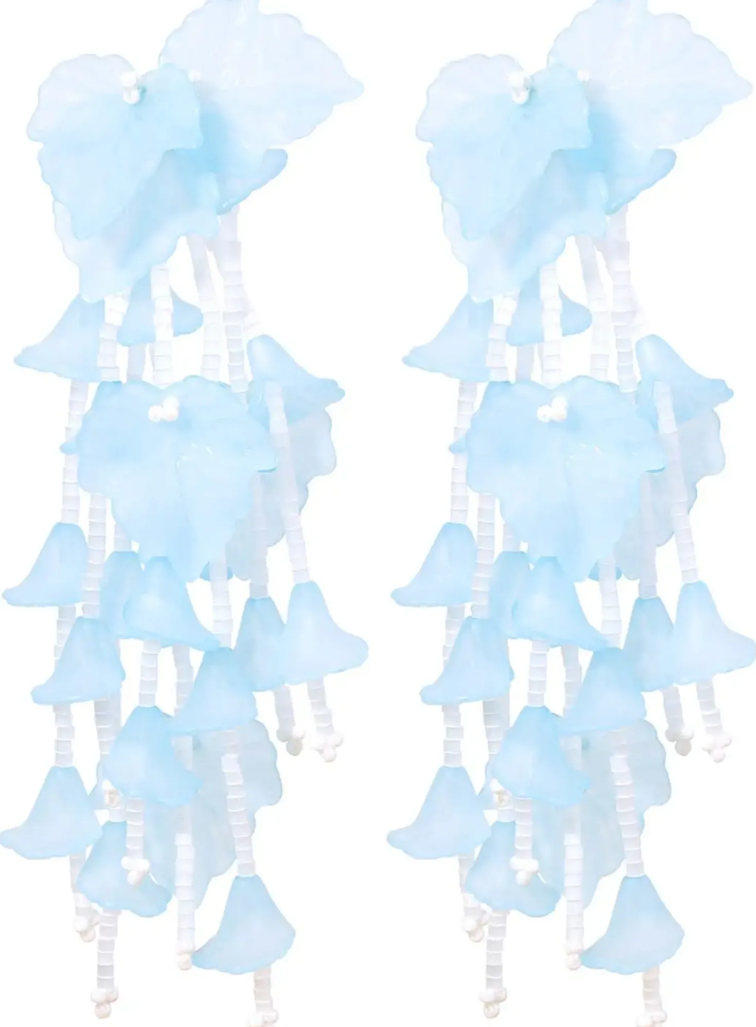 Orecchini a perno - Blue Leaves