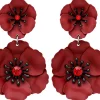 Orecchini a perno - Burgundy Rose