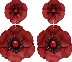 Orecchini a perno - Burgundy Rose